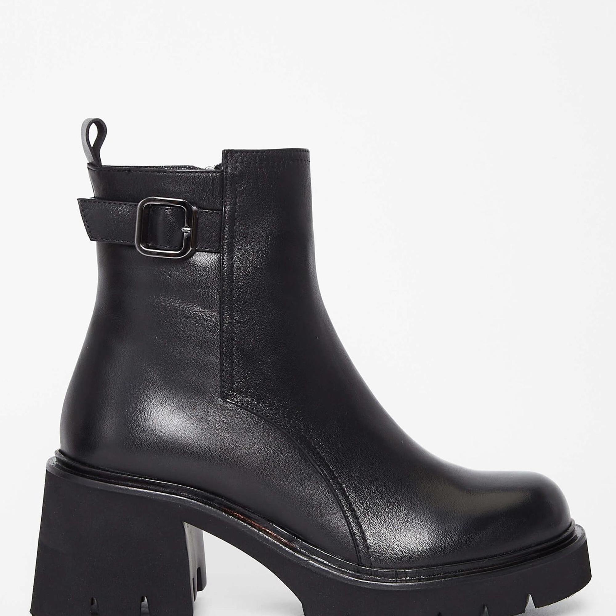 Tamer Tanca Kadın Hakiki Deri Siyah Deri Casual Bot