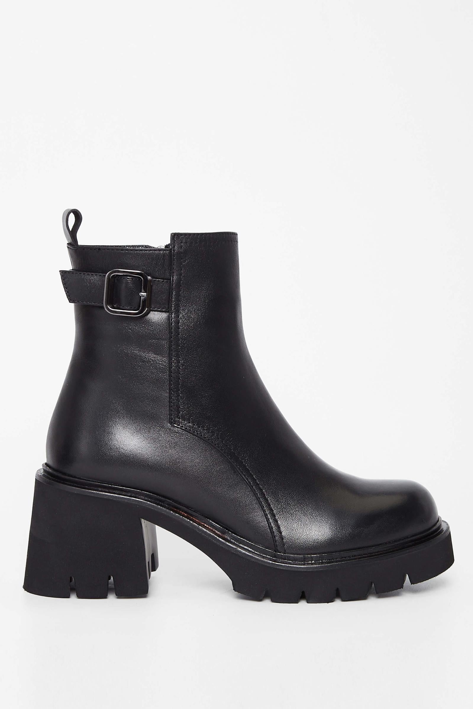  Tamer Tanca Kadın Hakiki Deri Siyah Deri Casual Bot