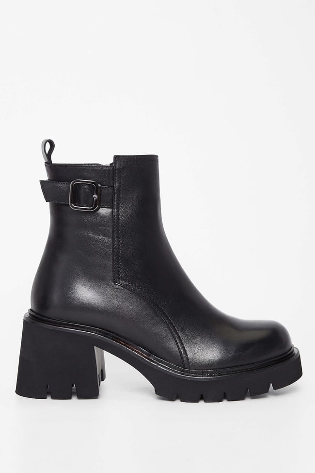  Tamer Tanca Kadın Hakiki Deri Siyah Deri Casual Bot