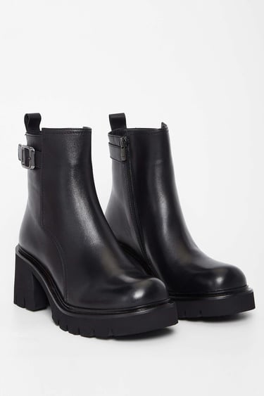  Tamer Tanca Kadın Hakiki Deri Siyah Deri Casual Bot