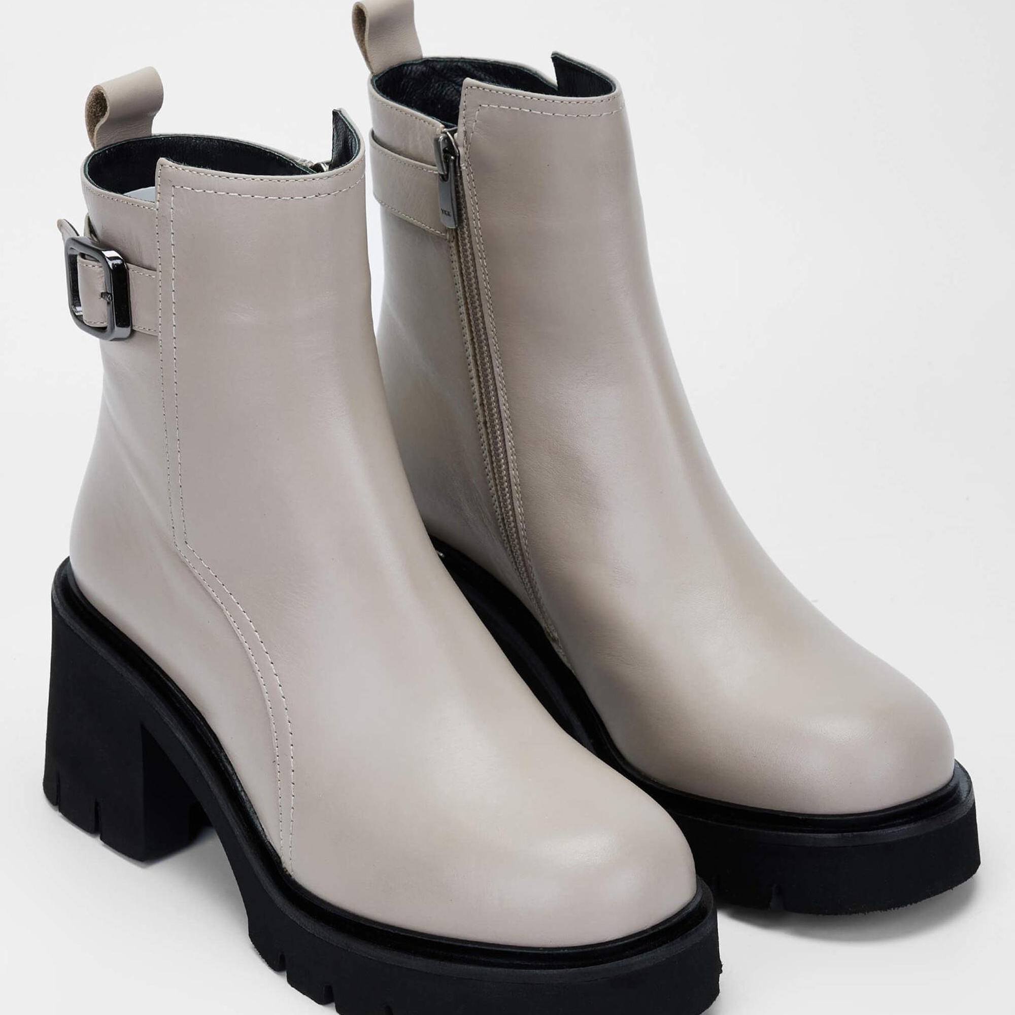 Tamer Tanca Kadın Hakiki Deri Kırık Beyaz Casual Bot