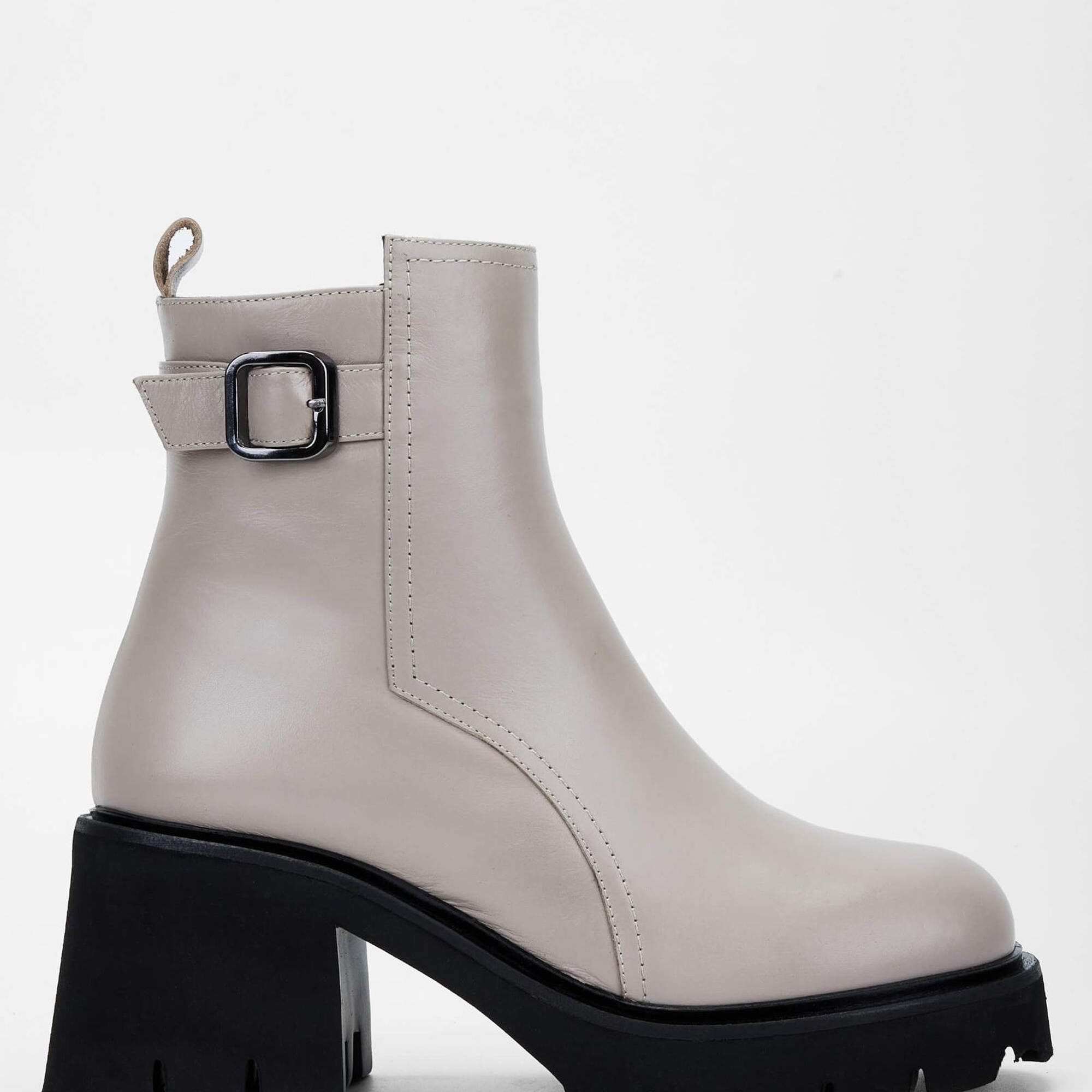 Tamer Tanca Kadın Hakiki Deri Kırık Beyaz Casual Bot