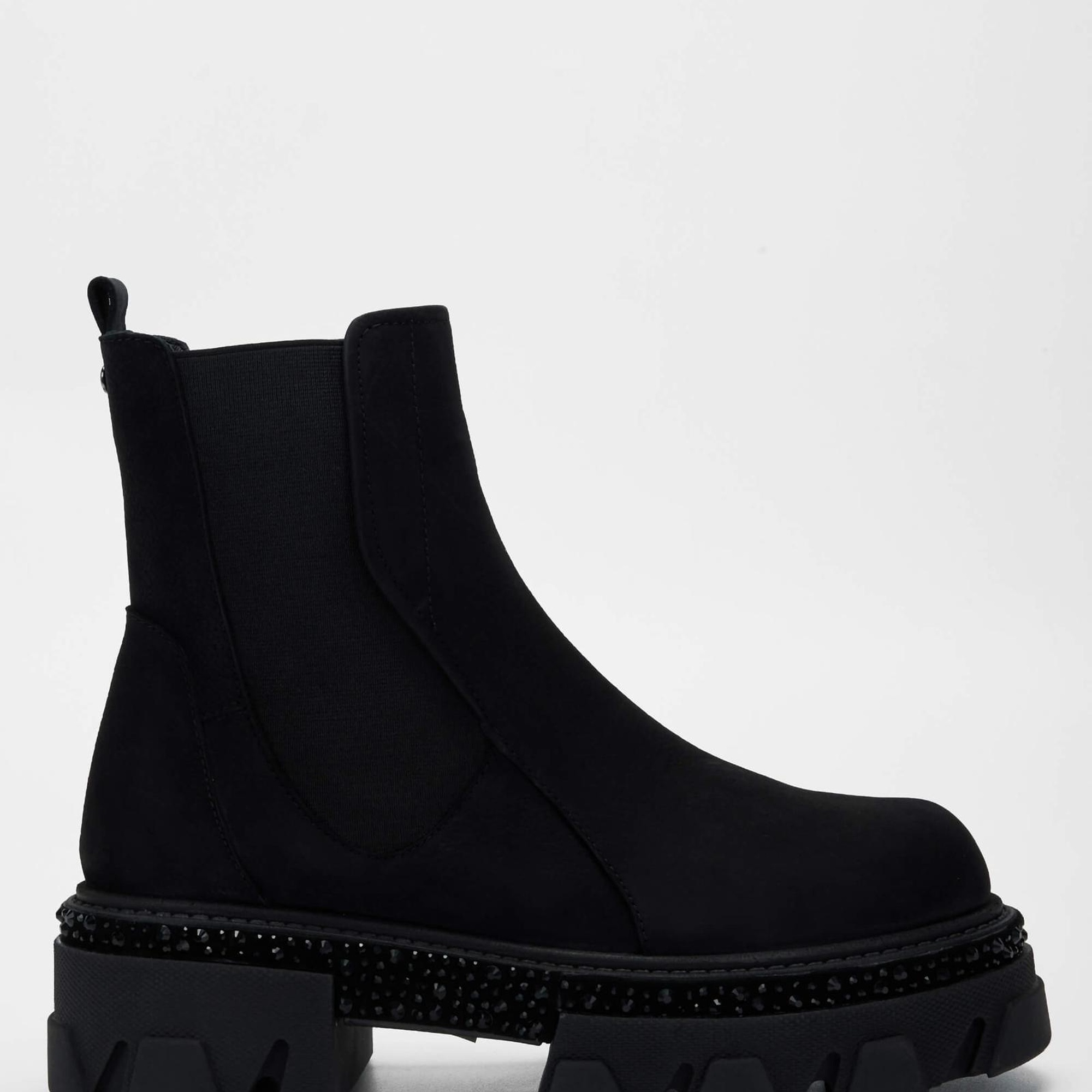 Tamer Tanca Kadın Hakiki Deri Siyah Nubuk Casual Bot