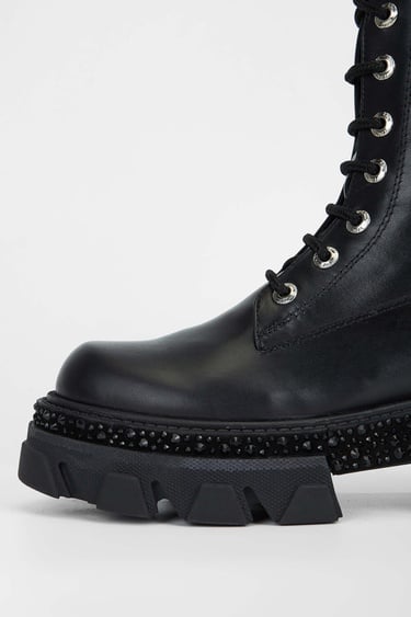  Tamer Tanca Kadın Hakiki Deri Siyah Deri Casual Bot