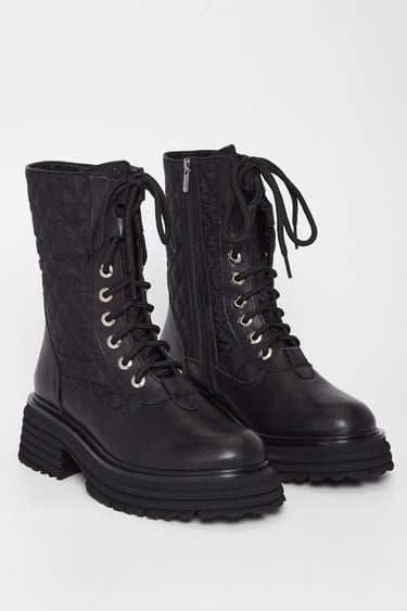  Tamer Tanca Kadın Hakiki Deri Siyah Deri Casual Bot