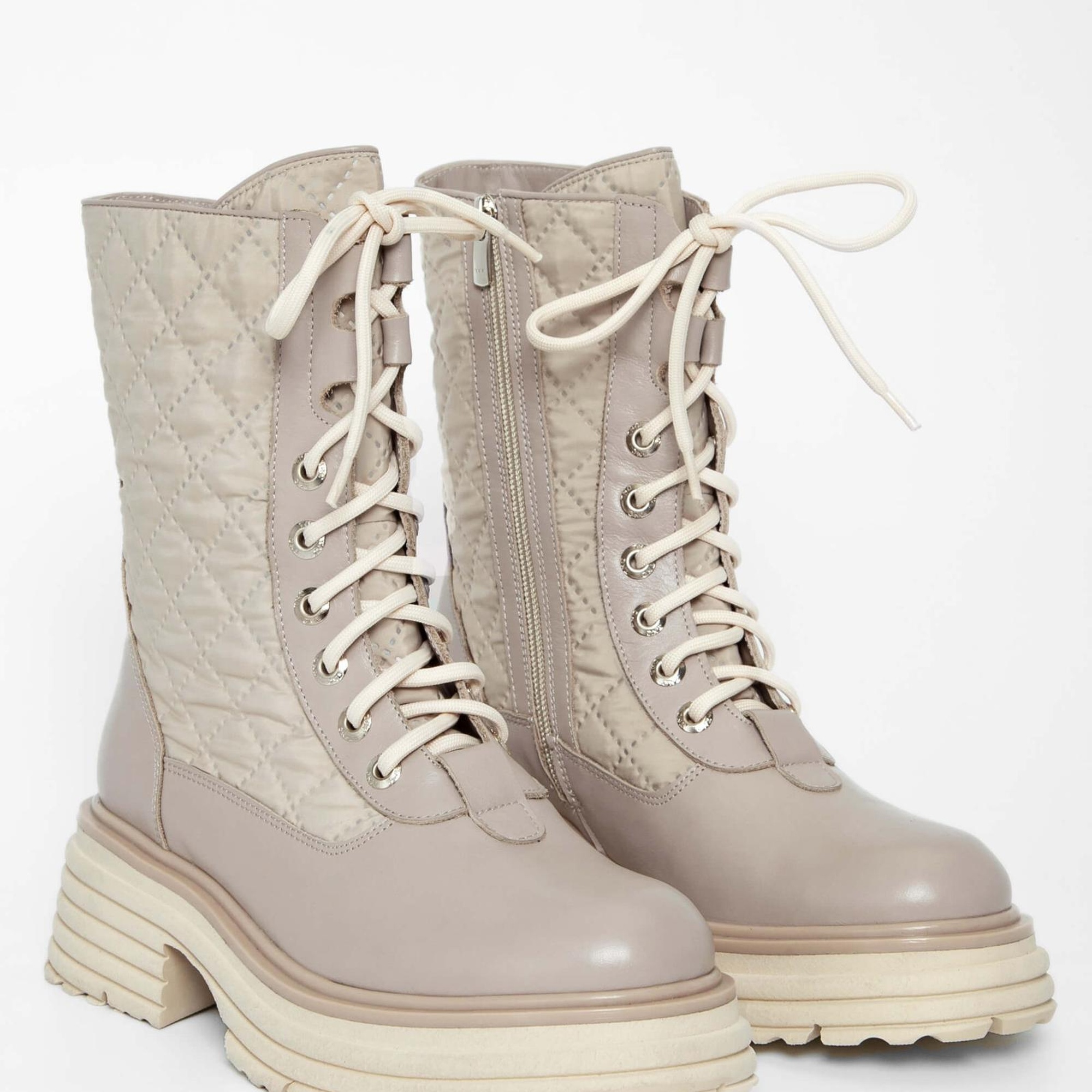 Tamer Tanca Kadın Hakiki Deri Bej Rugan Casual Bot