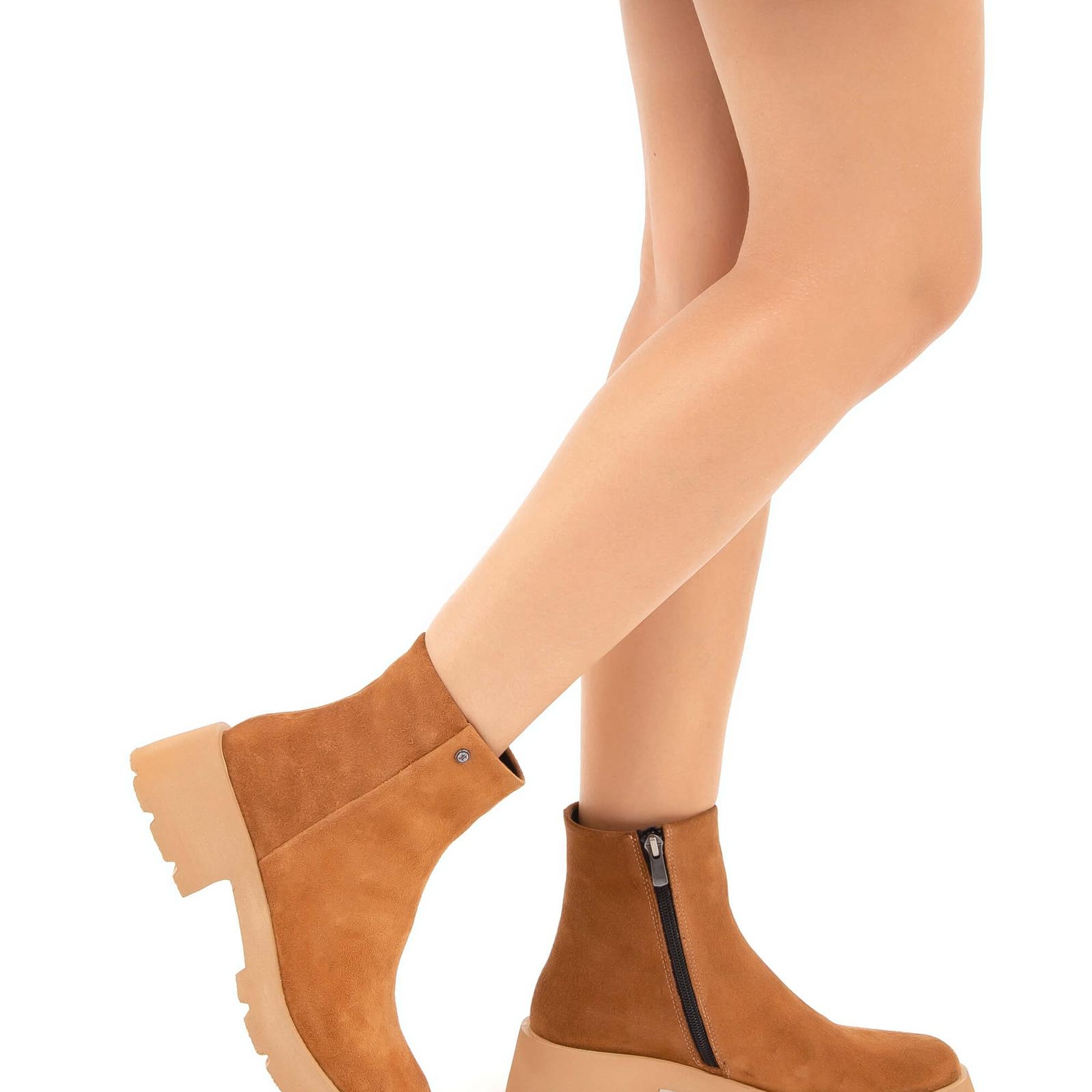 Tamer Tanca Kadın Hakiki Deri Taba Süet Casual Bot