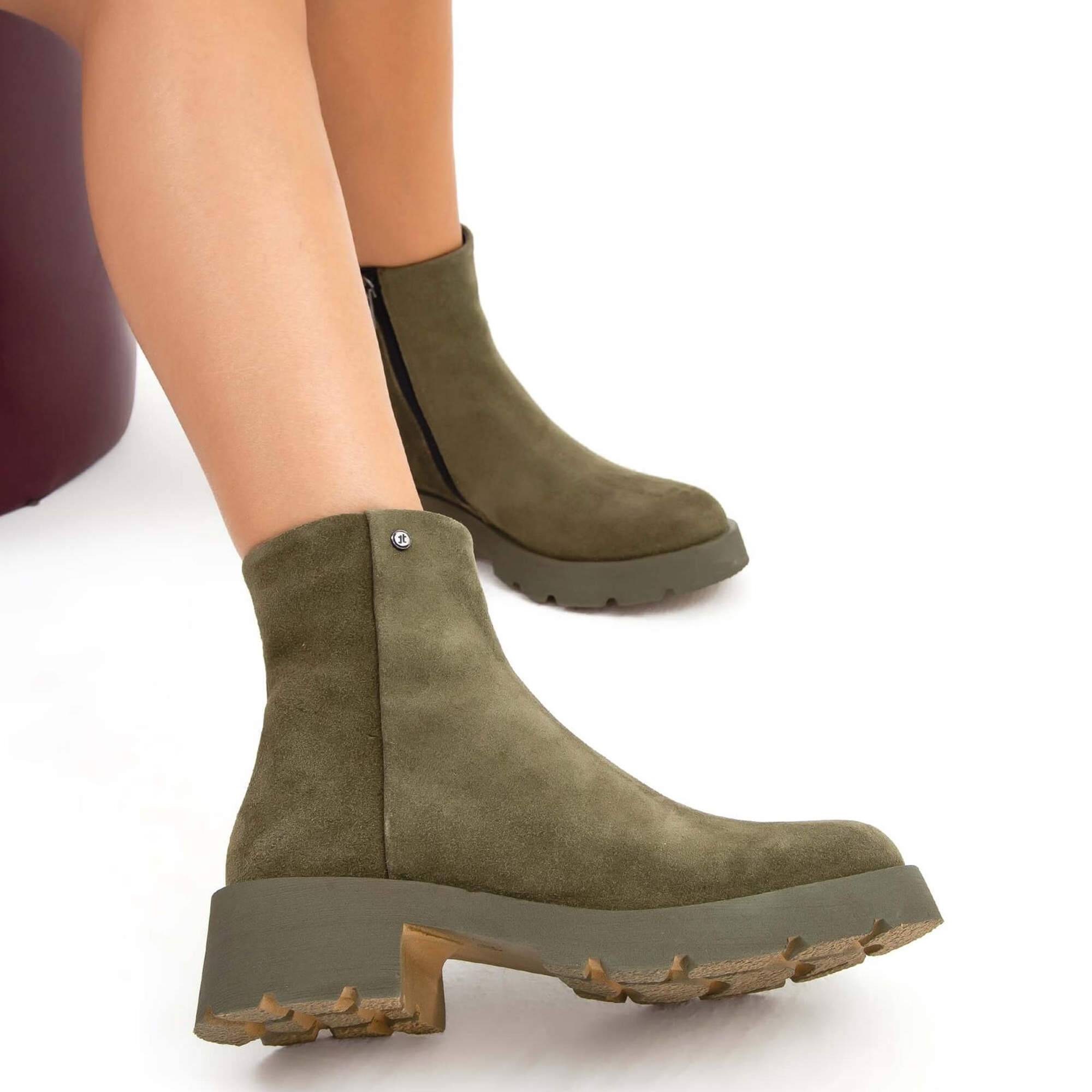 Tamer Tanca Kadın Hakiki Deri Yeşil Casual Bot