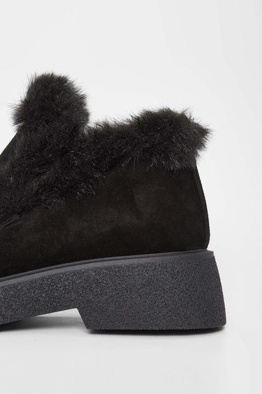  Tamer Tanca Kadın Hakiki Deri Siyah Süet Casual Bot