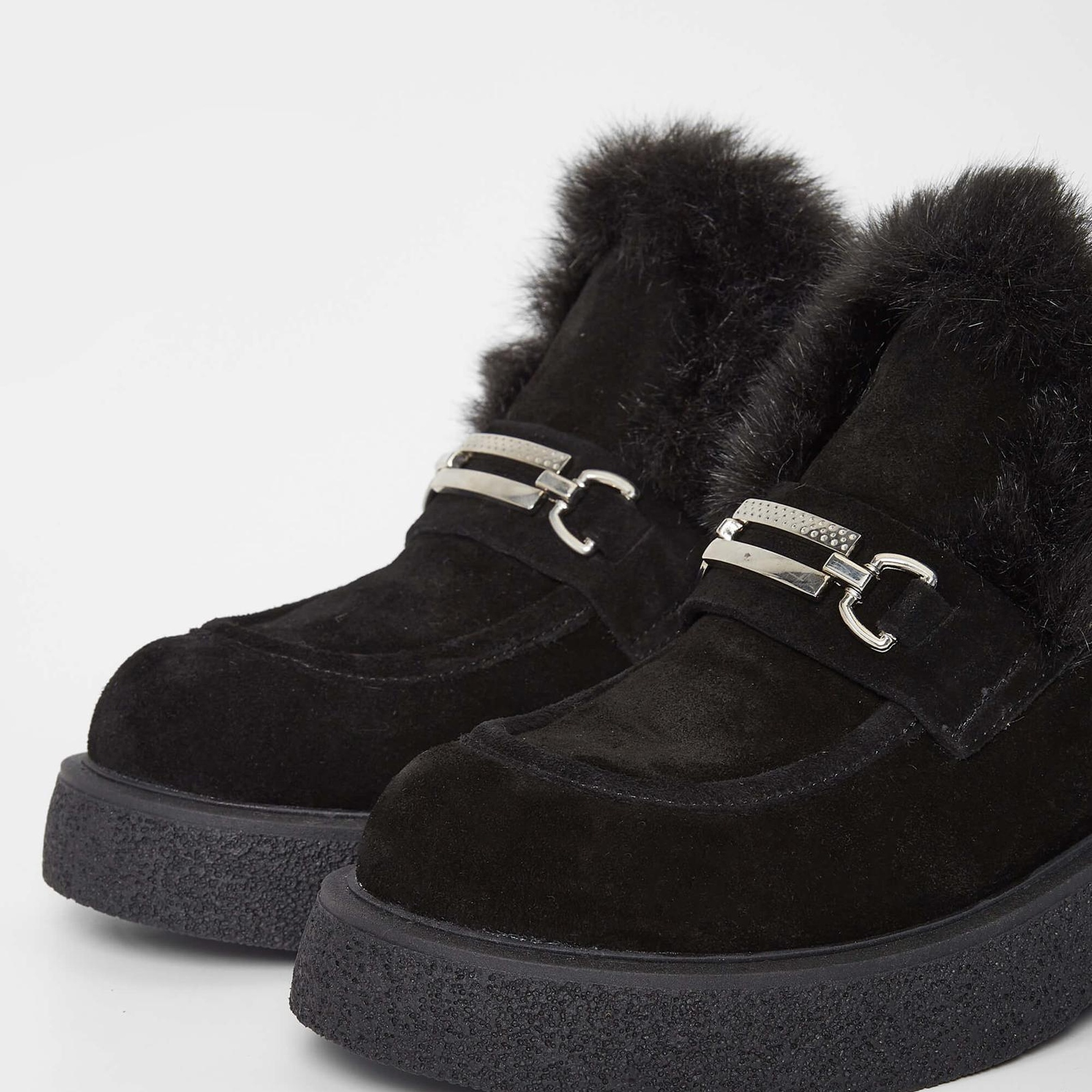 Tamer Tanca Kadın Hakiki Deri Siyah Süet Casual Bot