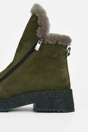  Tamer Tanca Kadın Hakiki Deri Haki Süet Casual Bot