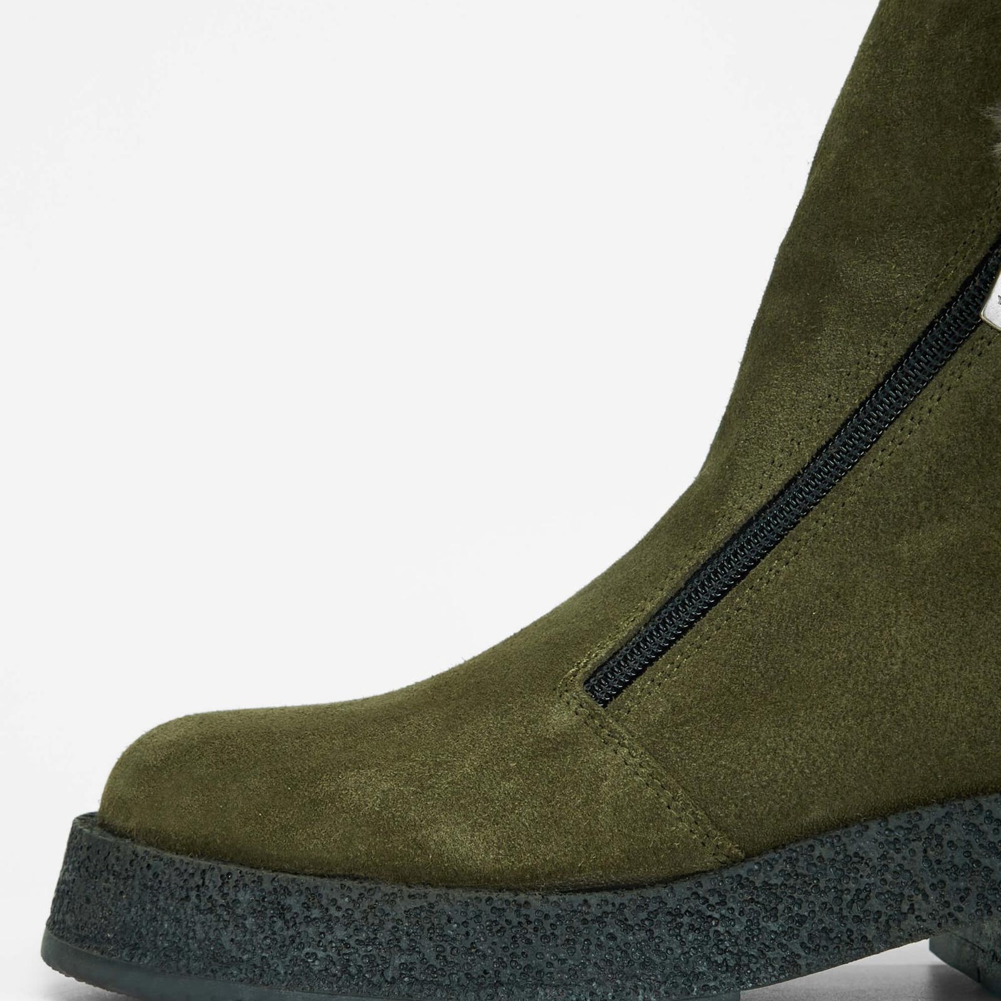 Tamer Tanca Kadın Hakiki Deri Haki Süet Casual Bot