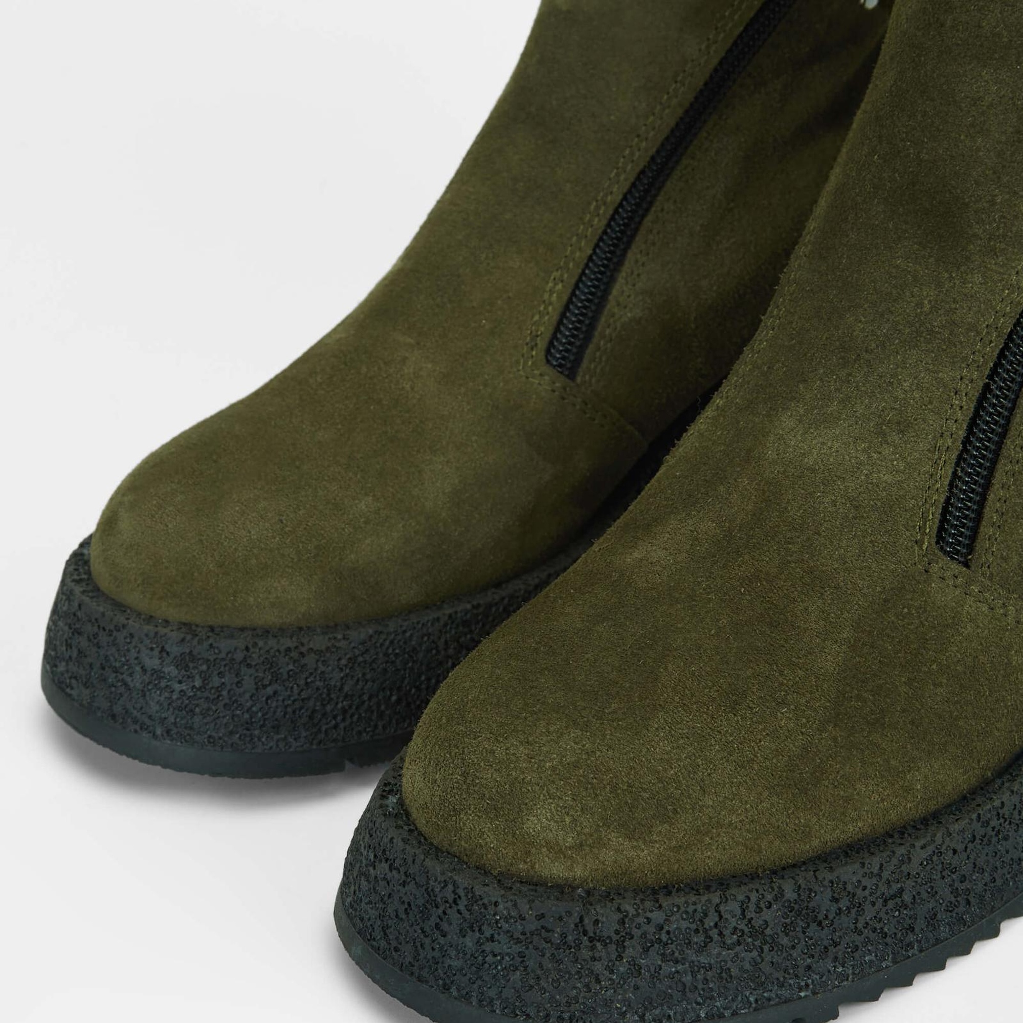 Tamer Tanca Kadın Hakiki Deri Haki Süet Casual Bot