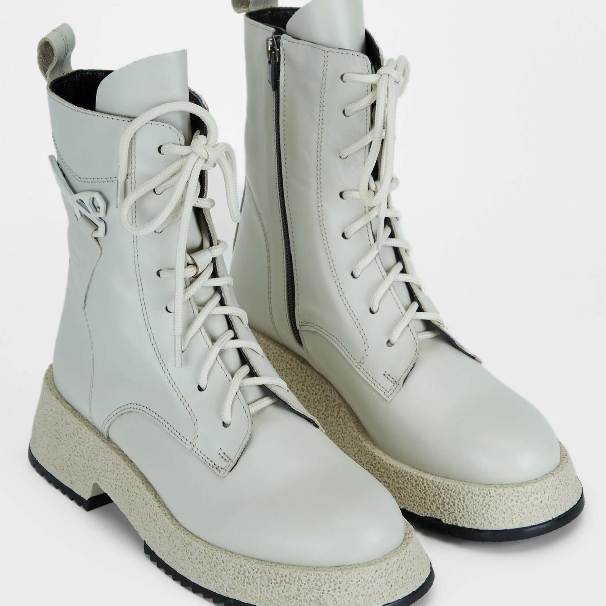 Tamer Tanca Kadın Hakiki Deri Kırık Beyaz Casual Bot