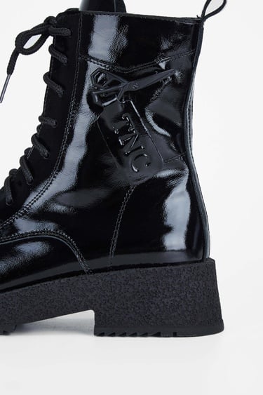  Tamer Tanca Kadın Hakiki Deri Siyah Rugan Casual Bot