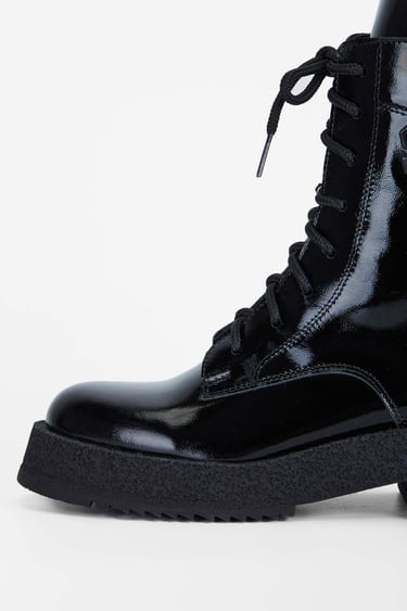  Tamer Tanca Kadın Hakiki Deri Siyah Rugan Casual Bot