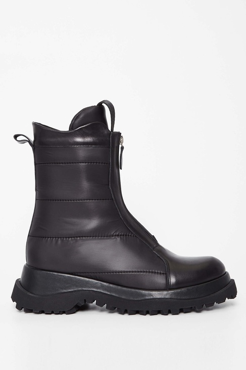  Tamer Tanca Kadın Hakiki Deri Siyah Deri Casual Bot