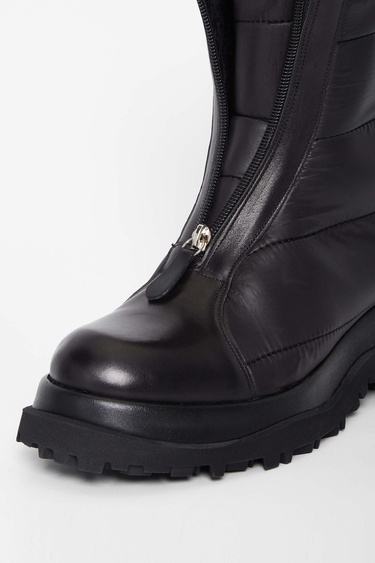  Tamer Tanca Kadın Hakiki Deri Siyah Deri Casual Bot