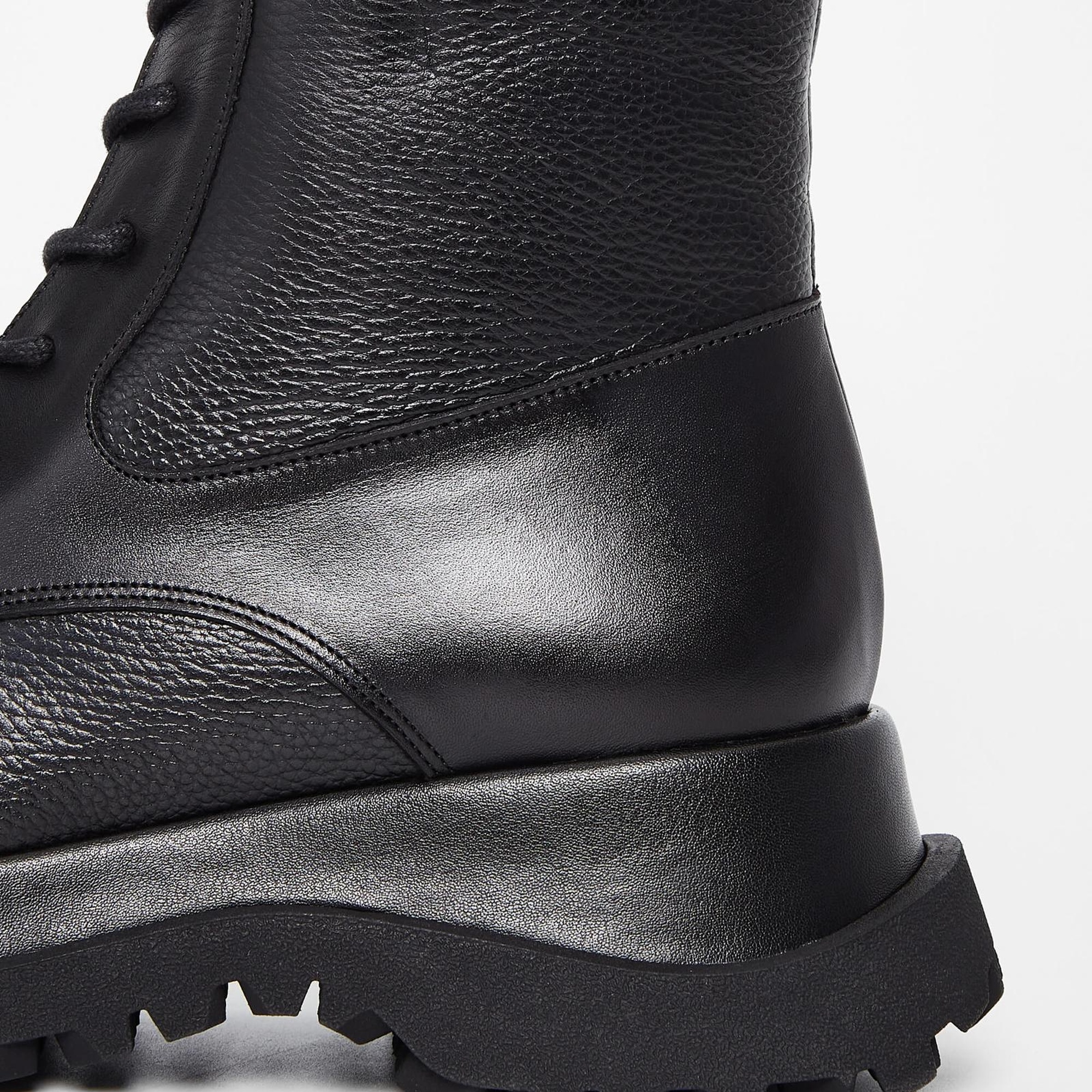 Tamer Tanca Kadın Hakiki Deri Siyah Deri Casual Bot