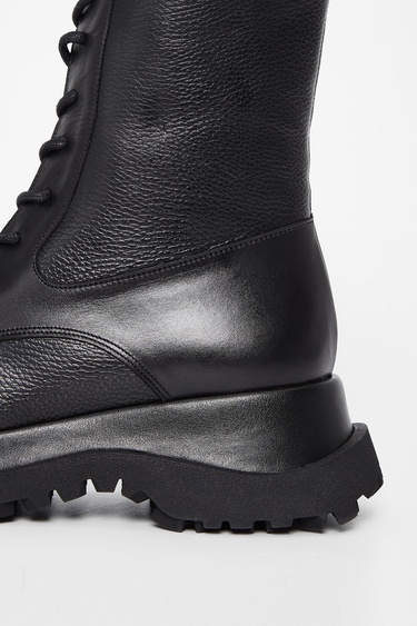  Tamer Tanca Kadın Hakiki Deri Siyah Deri Casual Bot