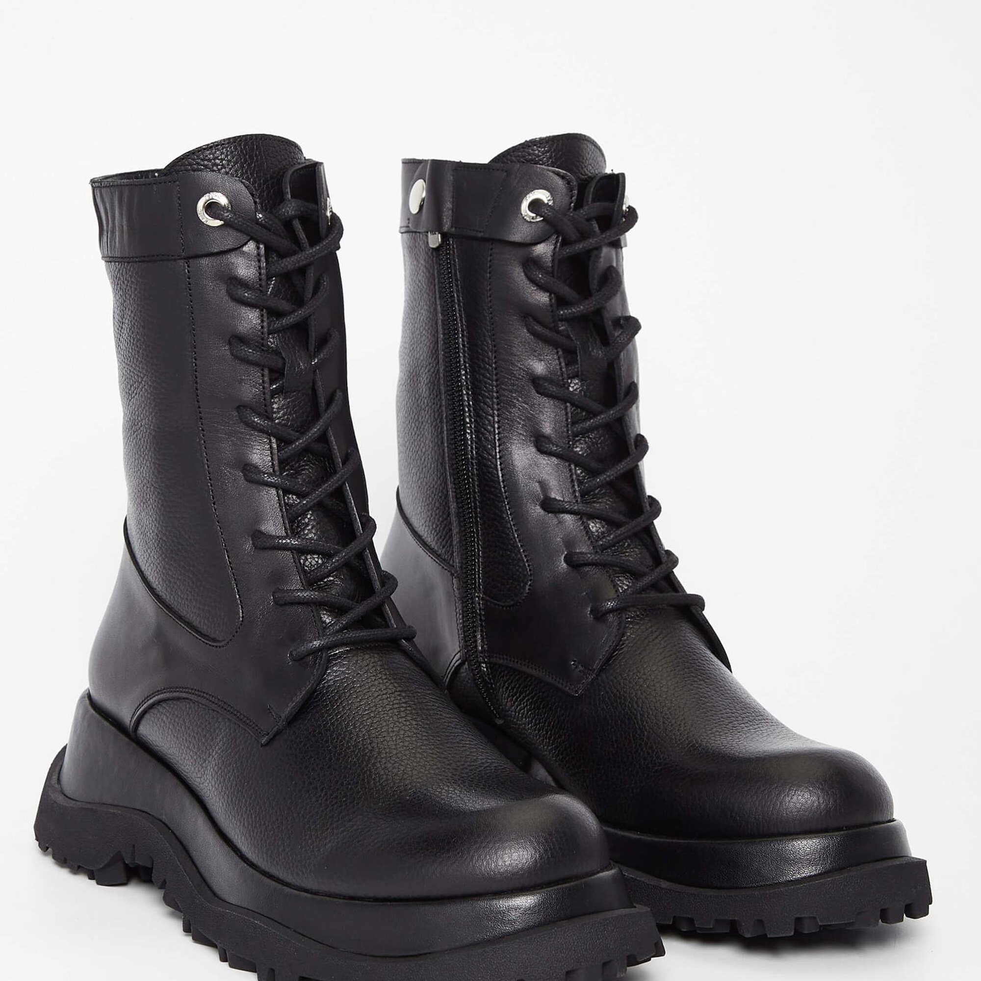 Tamer Tanca Kadın Hakiki Deri Siyah Deri Casual Bot