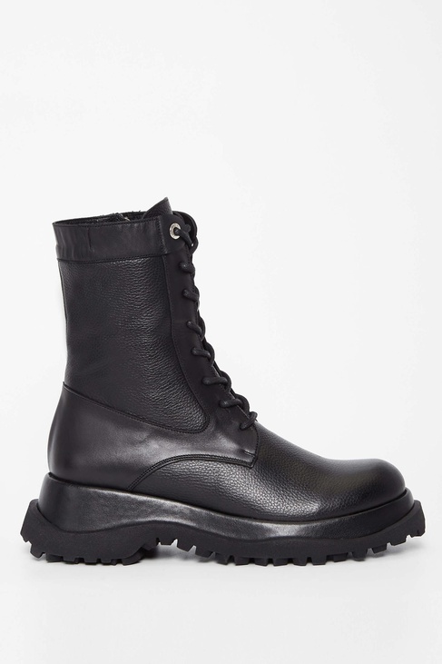  Tamer Tanca Kadın Hakiki Deri Siyah Deri Casual Bot