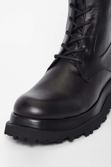  Tamer Tanca Kadın Hakiki Deri Siyah Deri Casual Bot