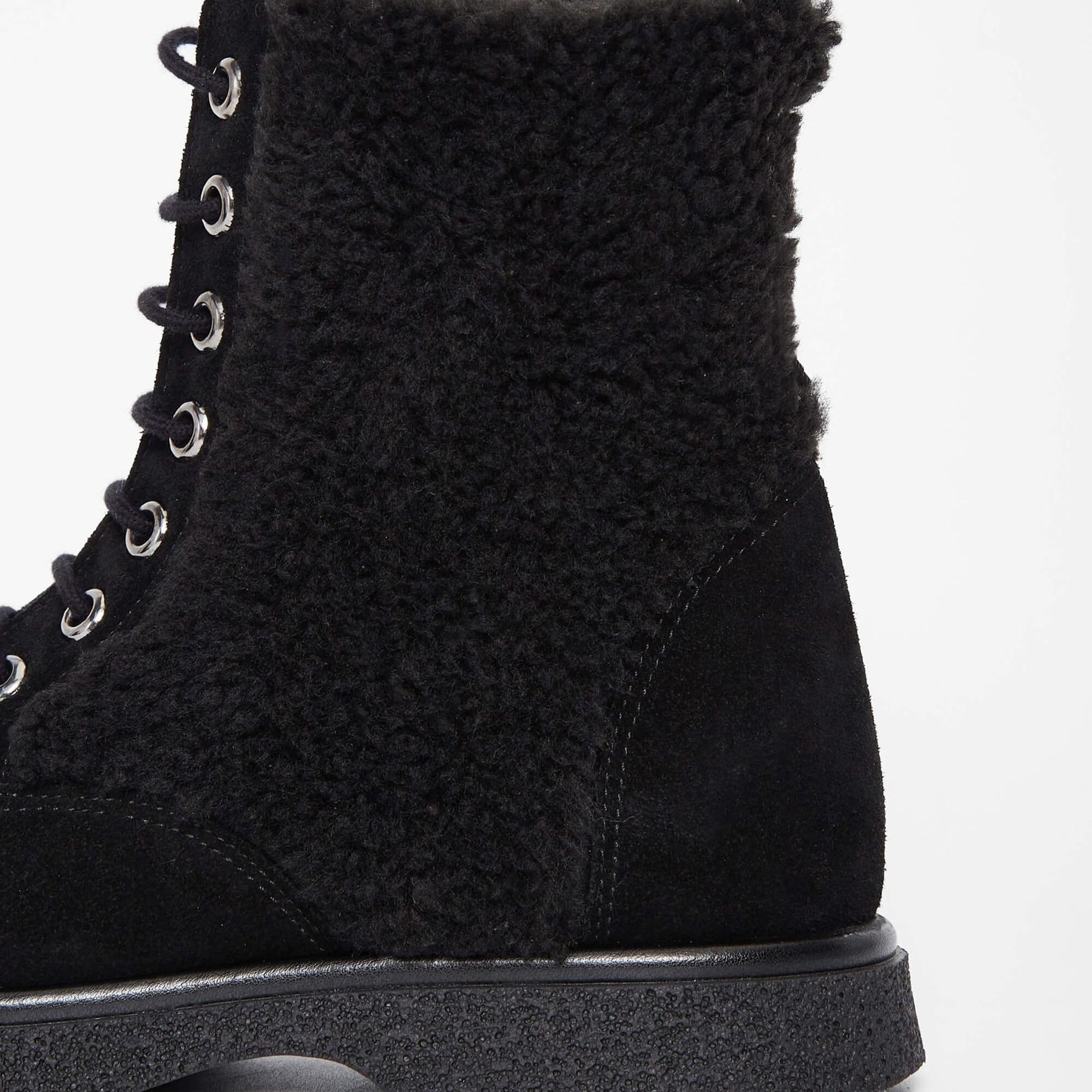 Tamer Tanca Kadın Hakiki Deri Siyah Süet Casual Bot