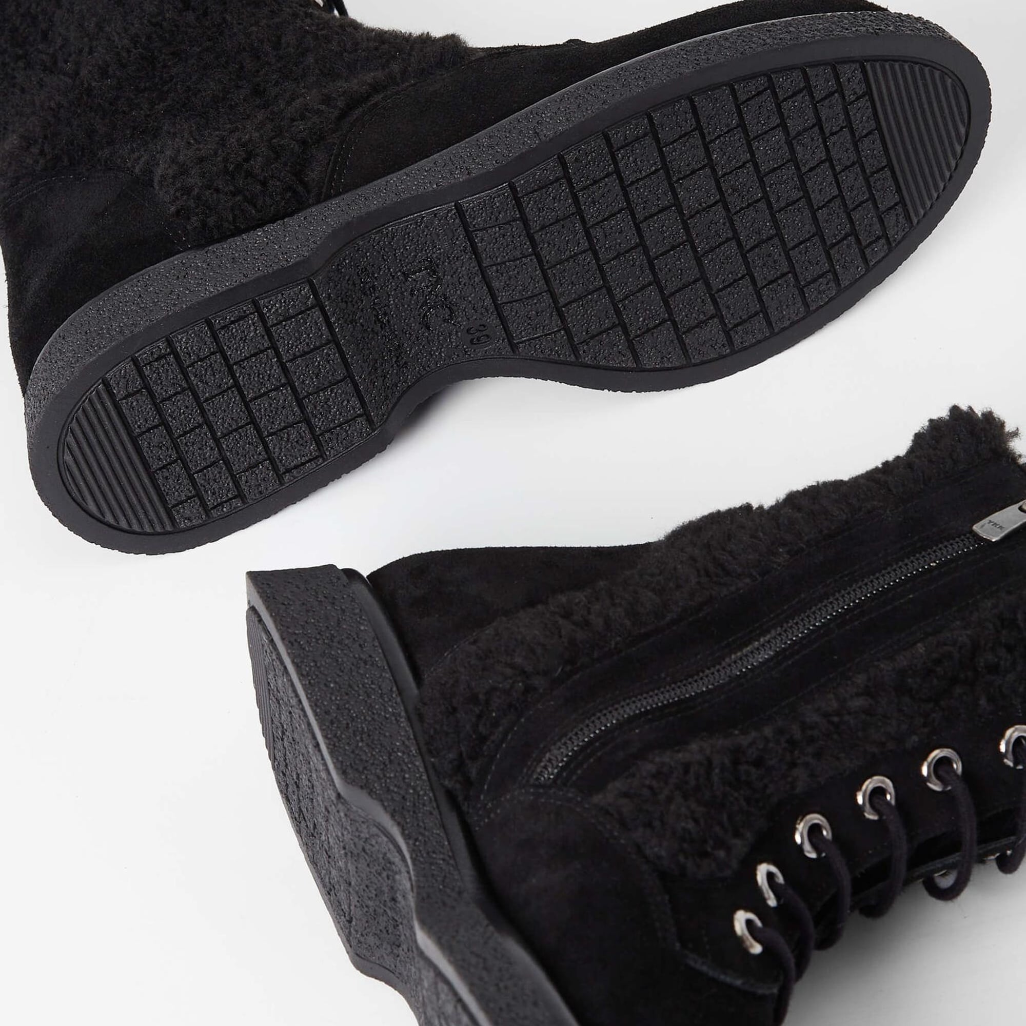 Tamer Tanca Kadın Hakiki Deri Siyah Süet Casual Bot