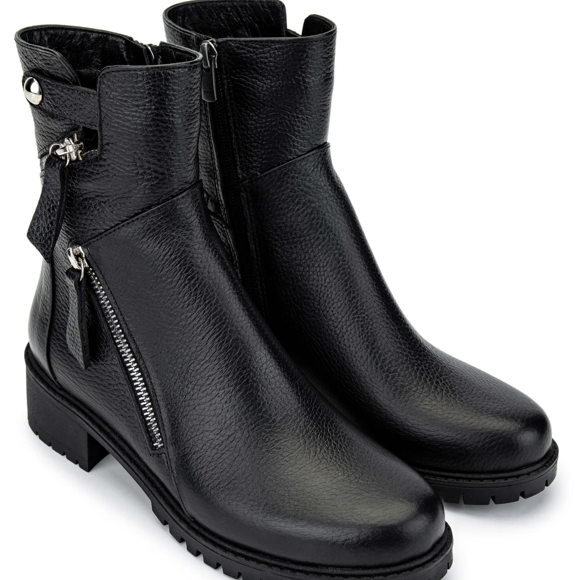 Tamer Tanca Kadın Hakiki Deri Siyah Floter Casual Bot