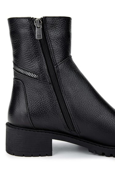  Tamer Tanca Kadın Hakiki Deri Siyah Floter Casual Bot