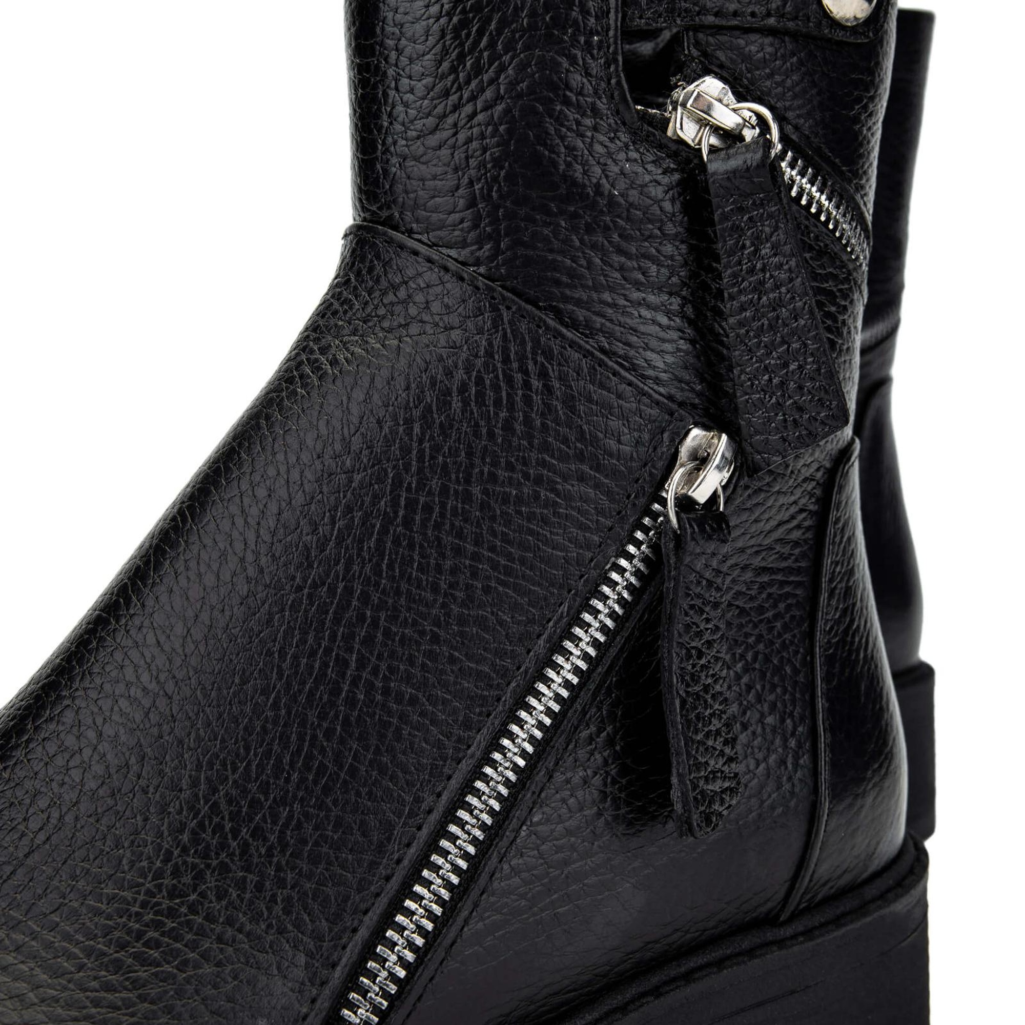 Tamer Tanca Kadın Hakiki Deri Siyah Floter Casual Bot