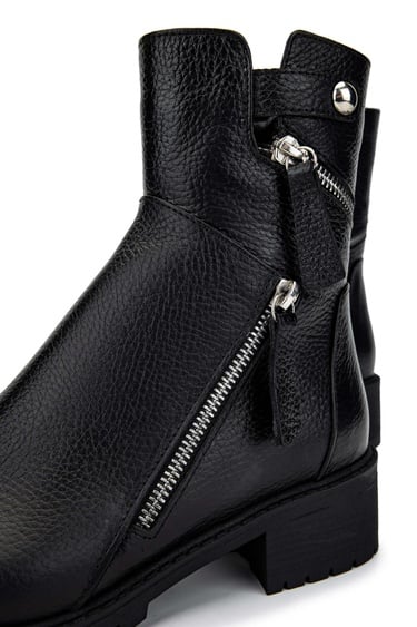  Tamer Tanca Kadın Hakiki Deri Siyah Floter Casual Bot
