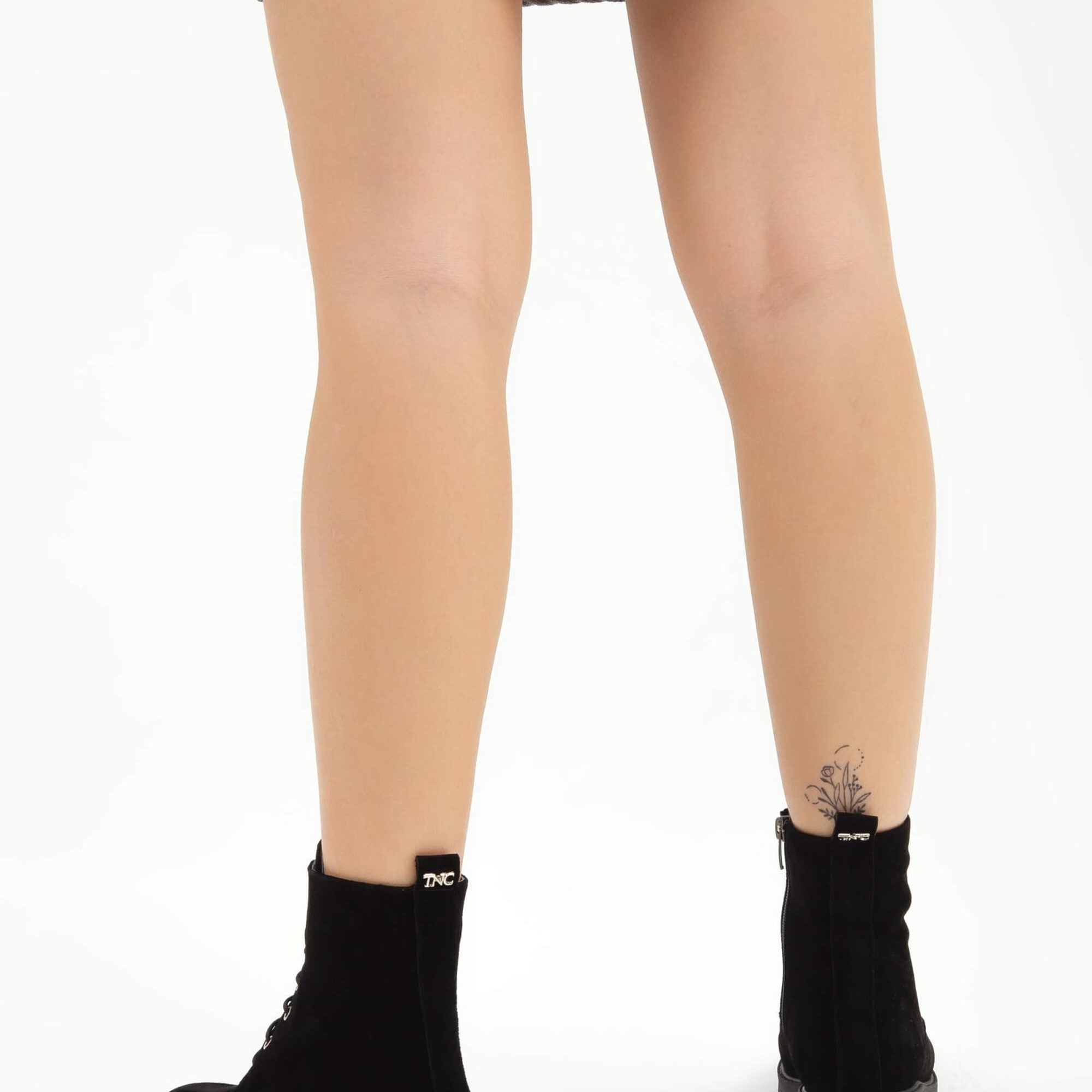 Tamer Tanca Kadın Hakiki Deri Siyah Casual Bot