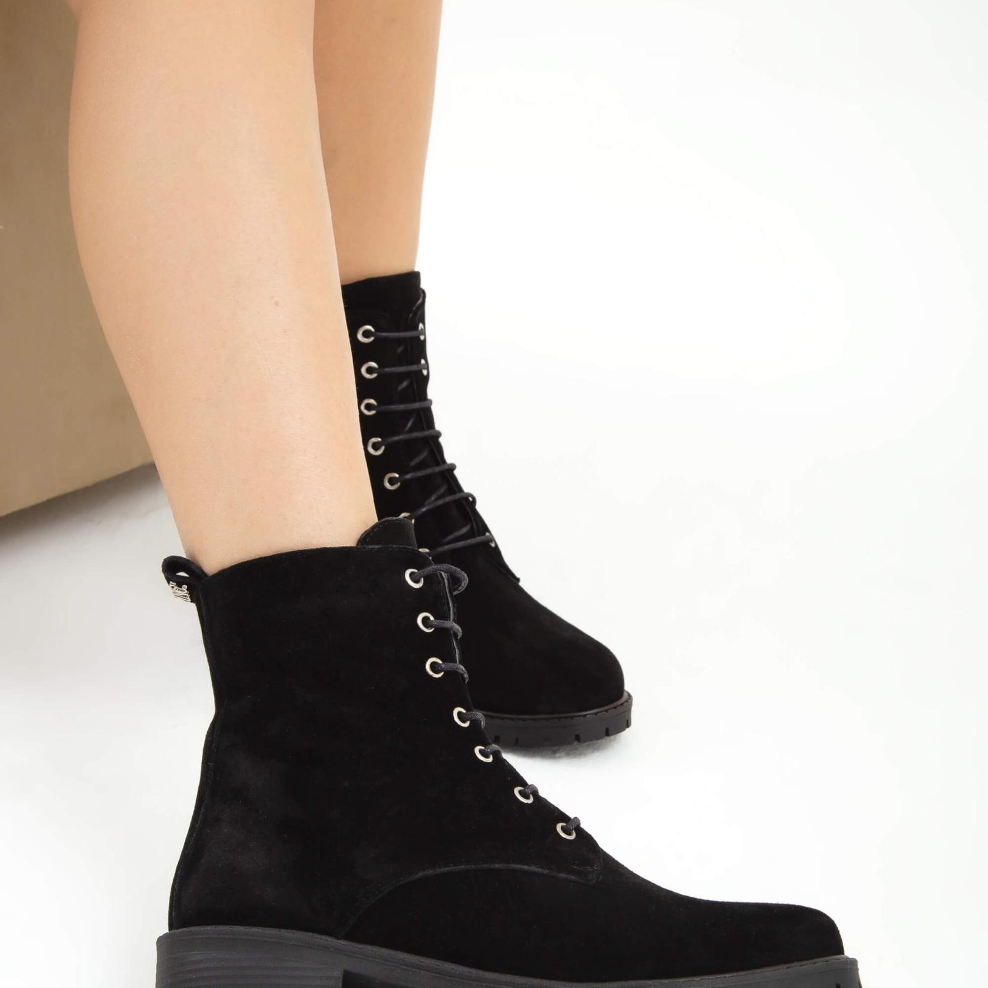 Tamer Tanca Kadın Hakiki Deri Siyah Casual Bot