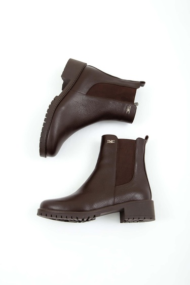  Tamer Tanca Kadın Hakiki Deri Kahverengi Floter Casual Bot