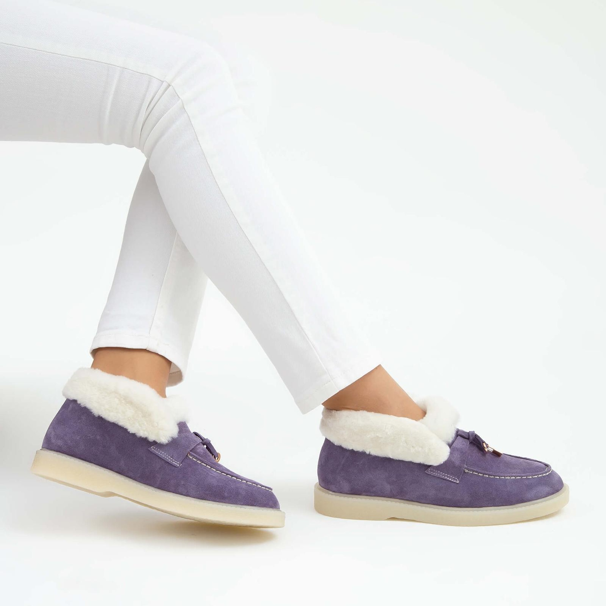 Tamer Tanca Kadın Hakiki Deri Mor Casual Bot