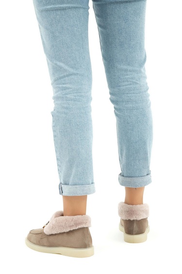  Tamer Tanca Kadın Hakiki Deri Vizon Casual Bot