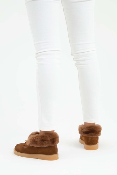  Tamer Tanca Kadın Hakiki Deri Taba Casual Bot