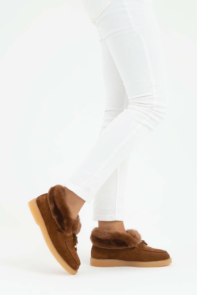  Tamer Tanca Kadın Hakiki Deri Taba Casual Bot