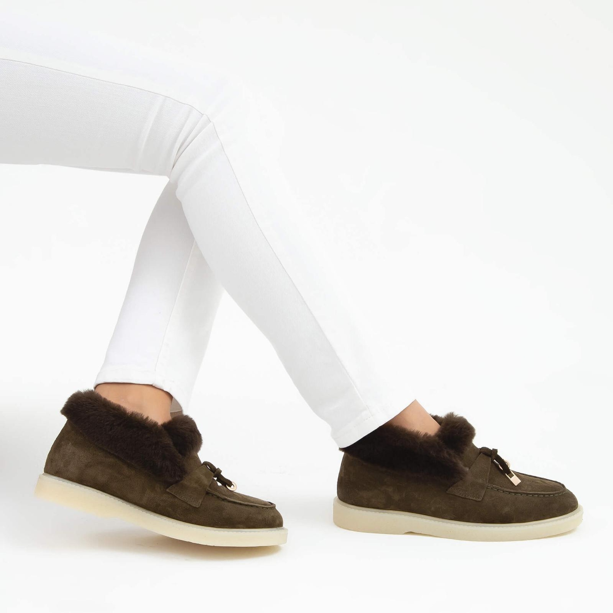 Tamer Tanca Kadın Hakiki Deri Yeşil Casual Bot