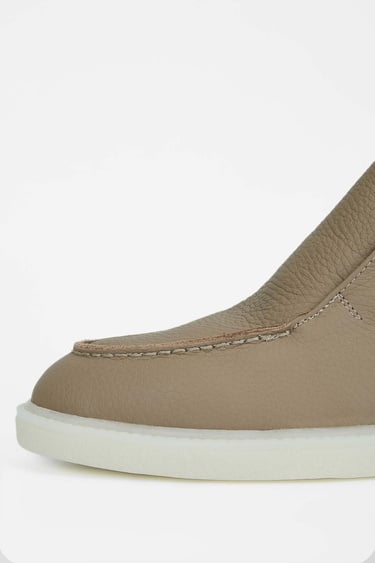  Tamer Tanca Kadın Hakiki Deri Bej Casual Bot