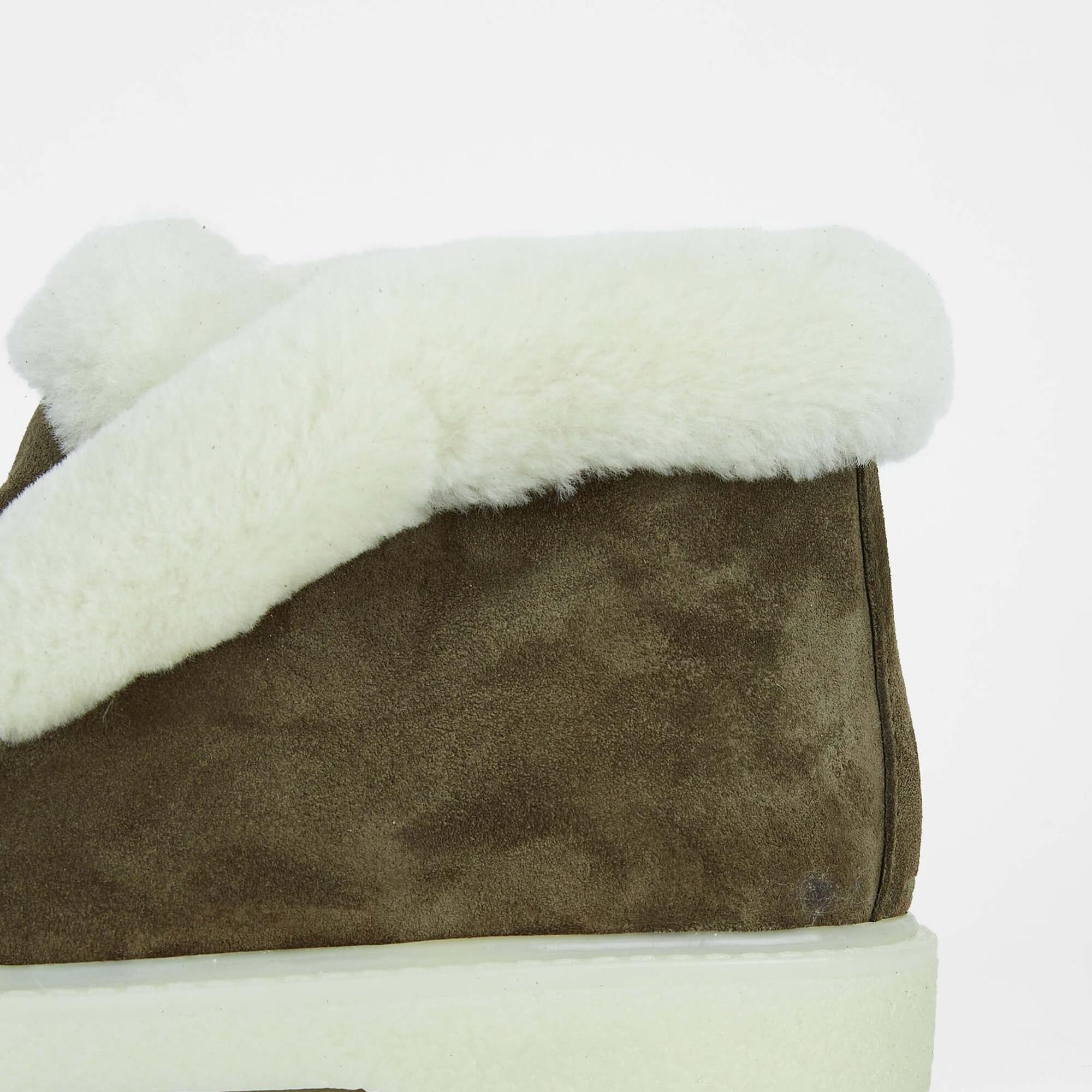 Tamer Tanca Kadın Hakiki Deri Haki Süet Casual Bot