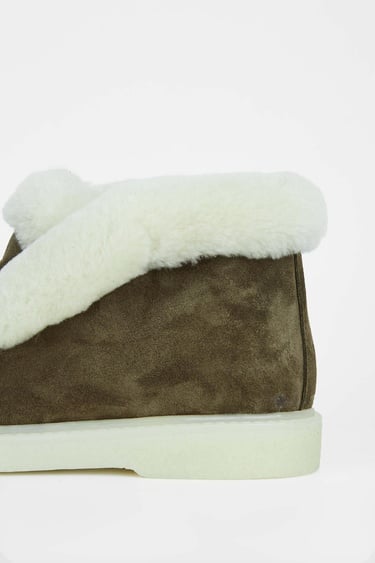  Tamer Tanca Kadın Hakiki Deri Haki Süet Casual Bot