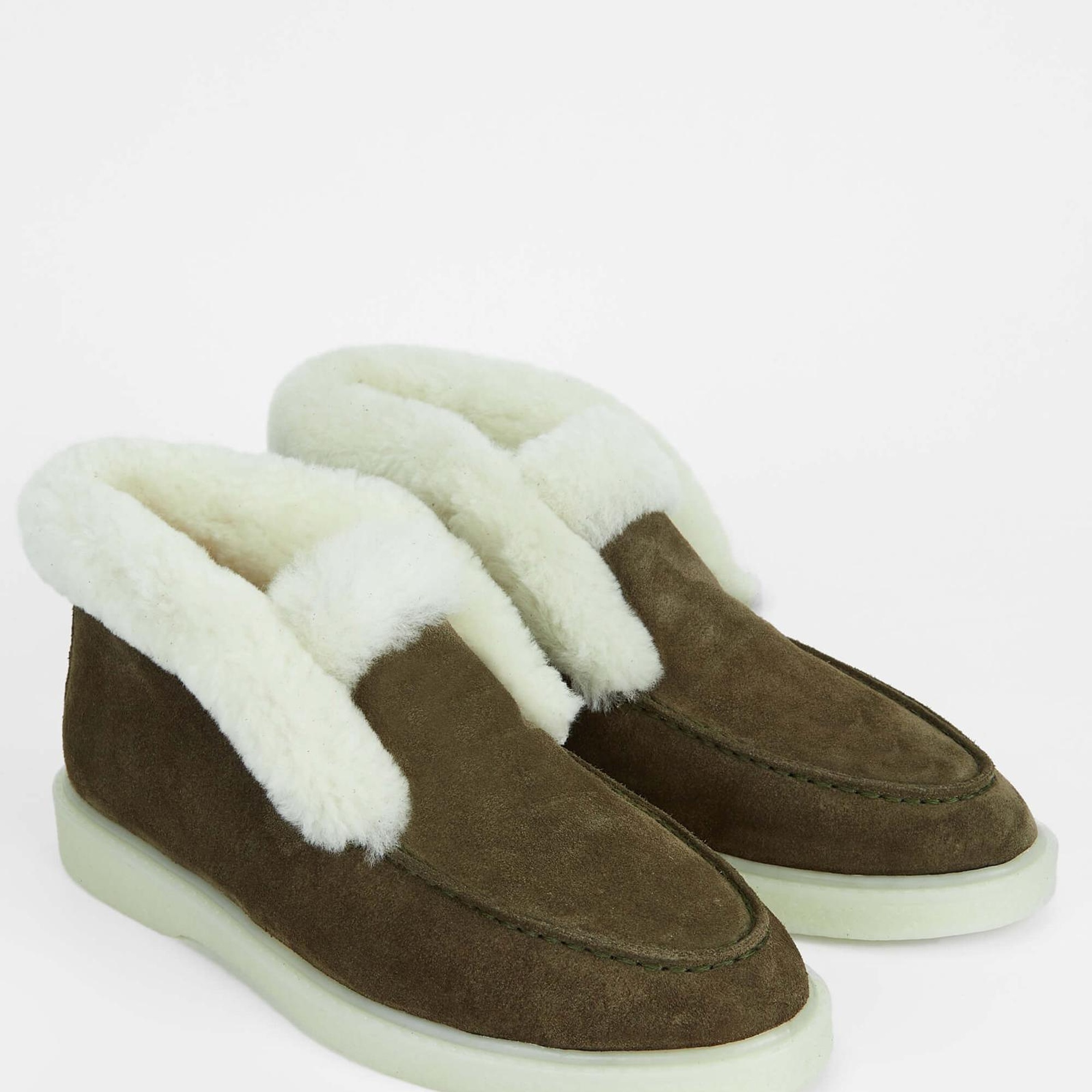 Tamer Tanca Kadın Hakiki Deri Haki Süet Casual Bot