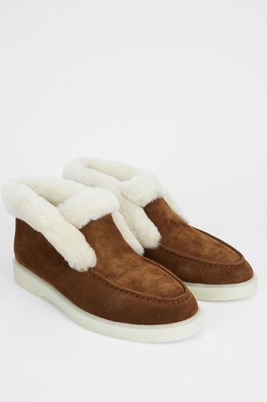  Tamer Tanca Kadın Hakiki Deri Kahverengi Casual Bot