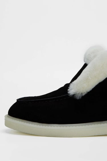  Tamer Tanca Kadın Hakiki Deri Siyah Süet Casual Bot