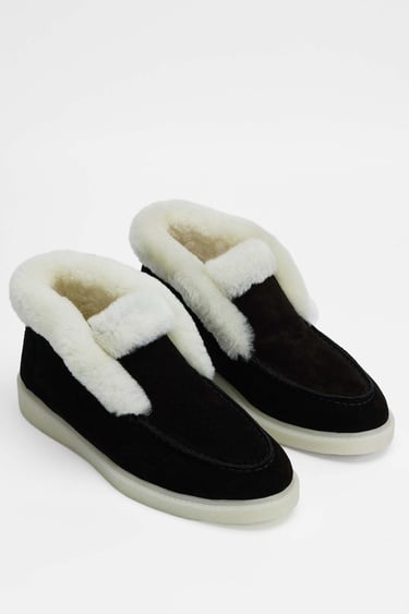  Tamer Tanca Kadın Hakiki Deri Siyah Süet Casual Bot