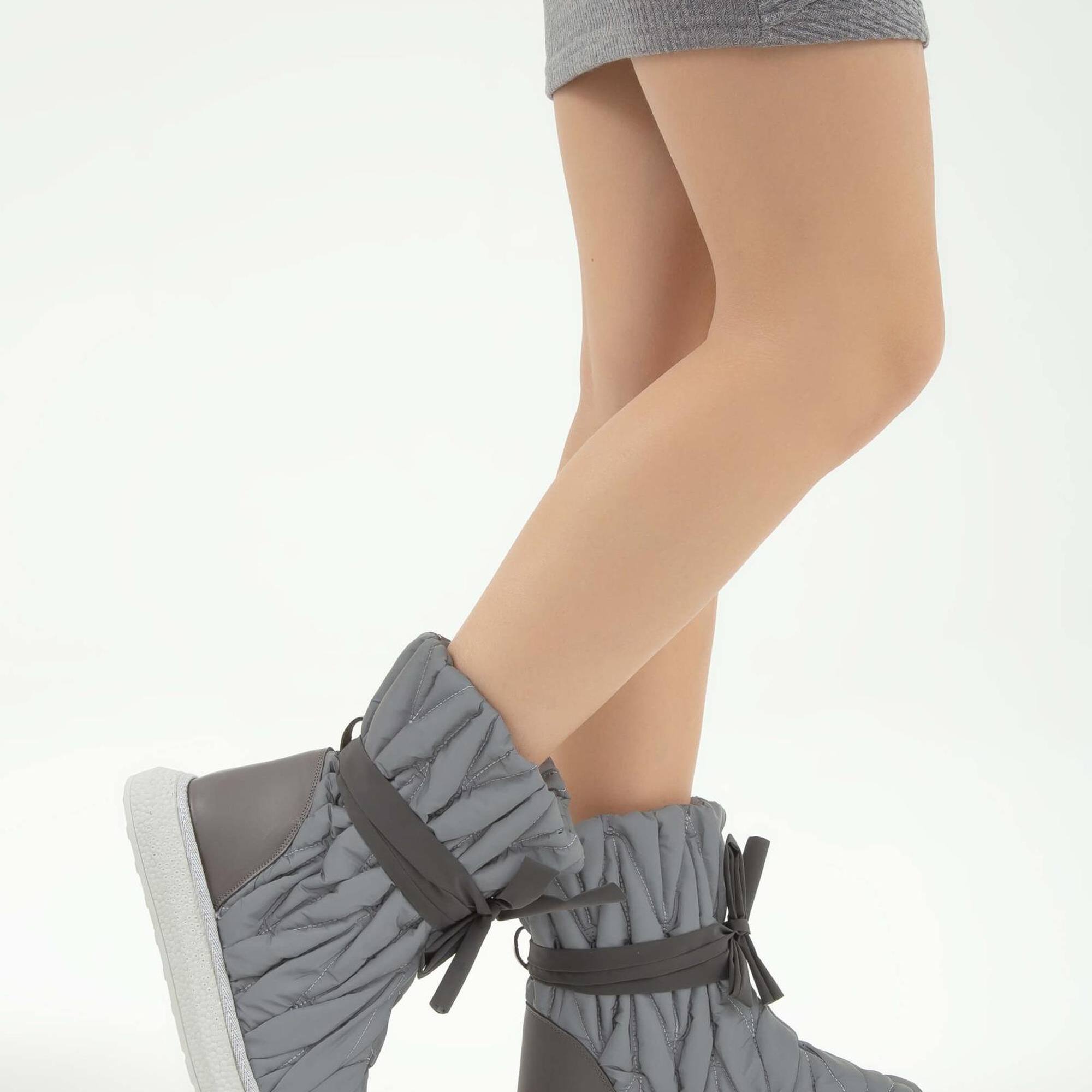 Tamer Tanca Kadın Hakiki Deri Siyah/Gri Casual Bot