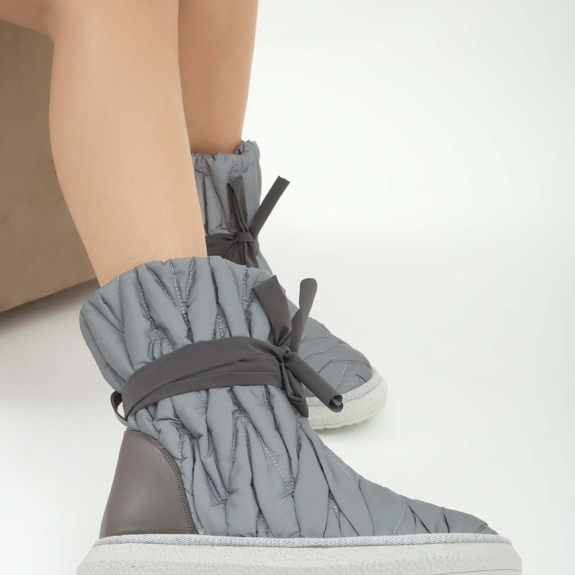 Tamer Tanca Kadın Hakiki Deri Siyah/Gri Casual Bot